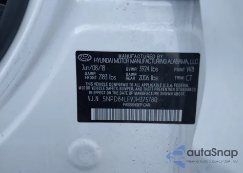 2018 Hyundai Elantra Sel from USA, damaged, VIN 5NPD84LF9JH375780